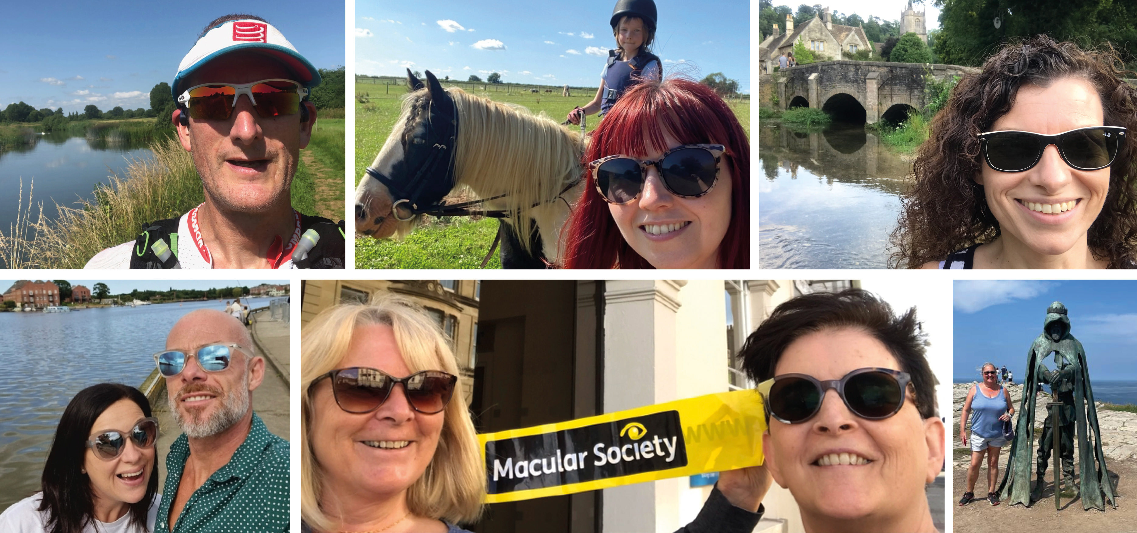 A collage of people from the Macular Society.