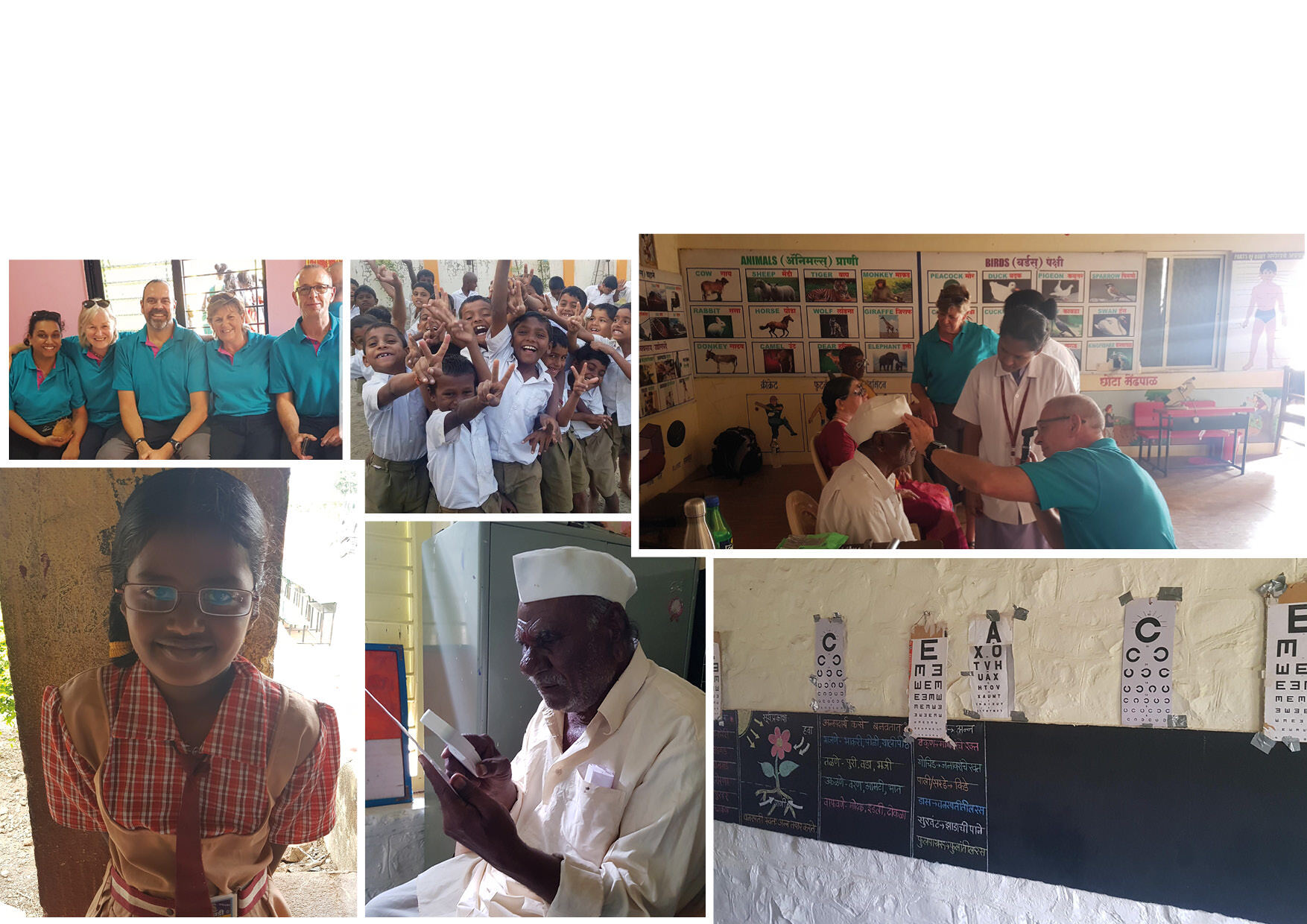 Collage of images from India.