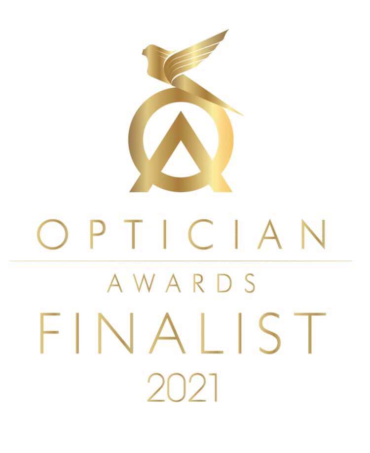 The Opticians Awards Finalist 2021 logo.