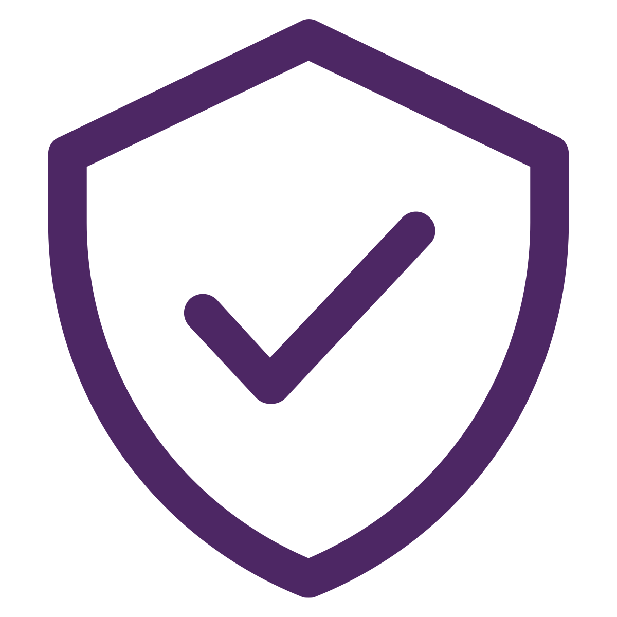 An icon of a shield with a tick in it.
