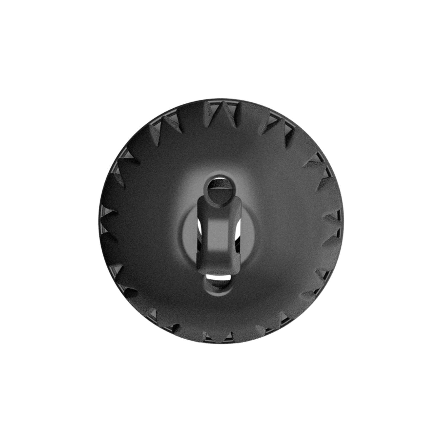 Widex EasyWear Instant Round Two Vent L Ear-Tip top view.