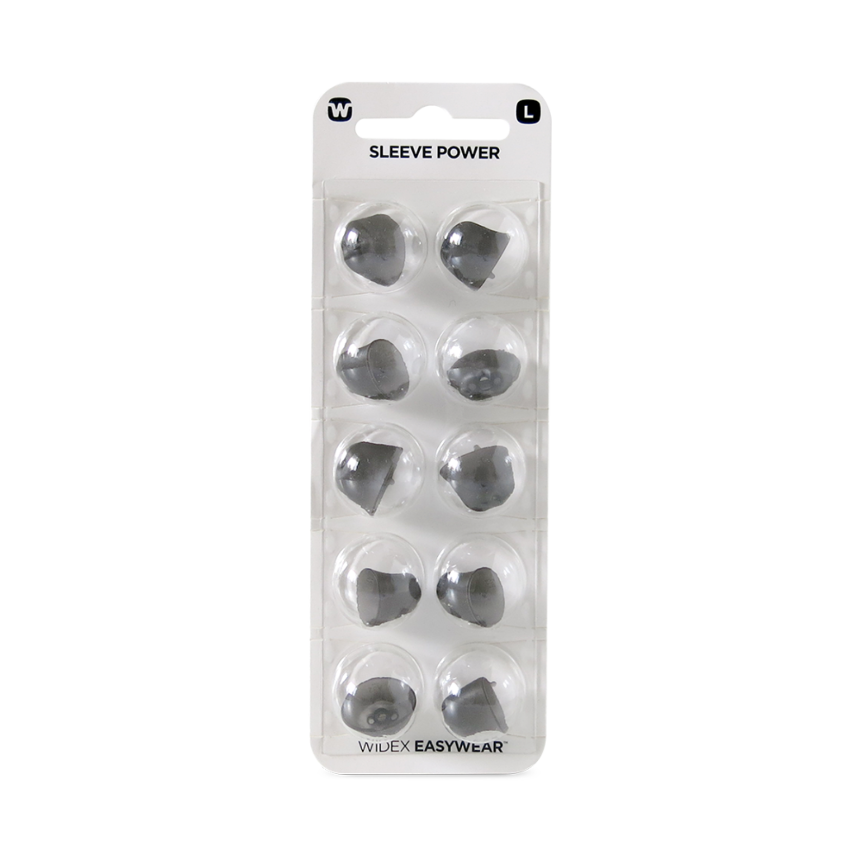 Widex EasyWear Instant Sleeve Power L Ear-Tip packshot.