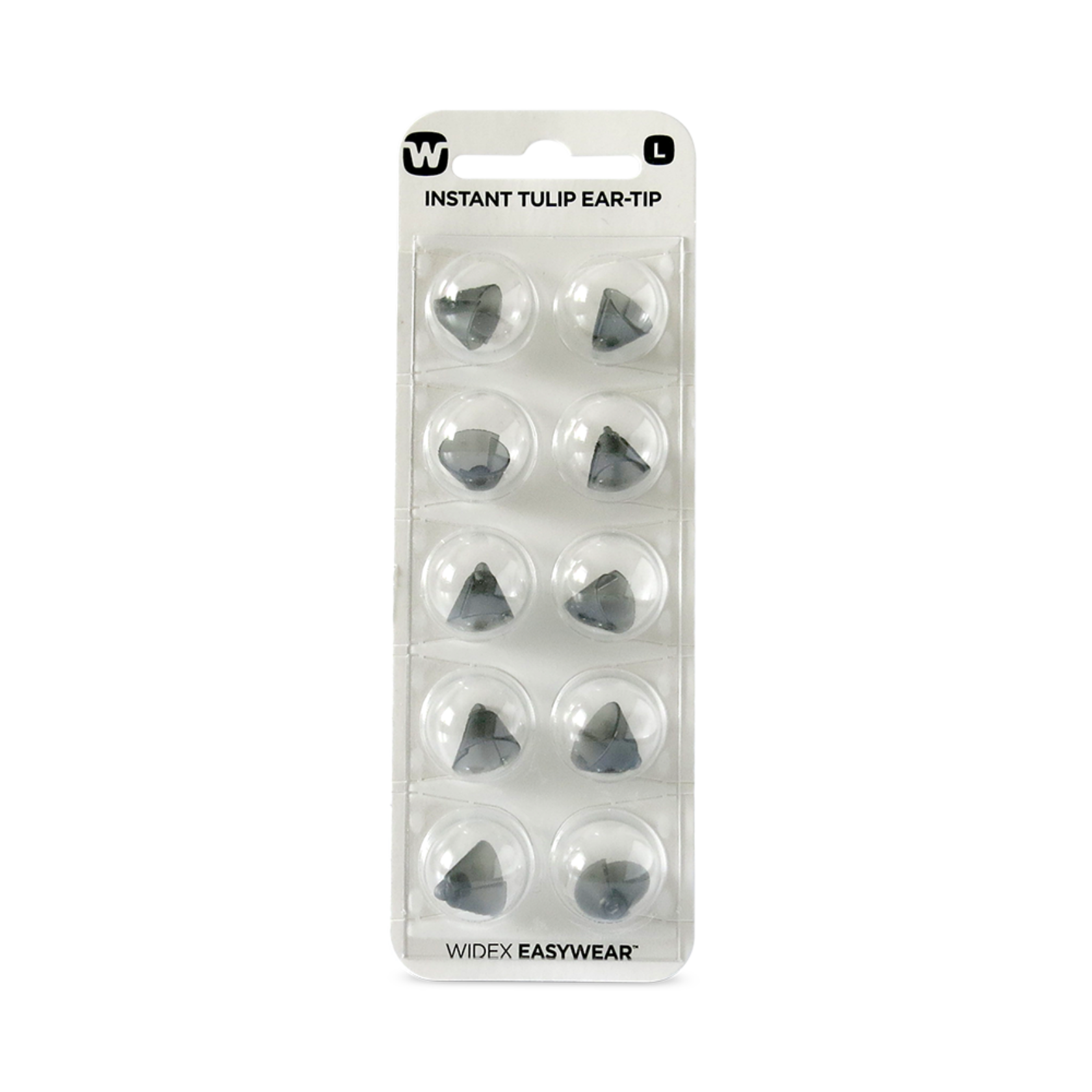 Widex EasyWear Instant Tulip L Ear-Tip packshot.