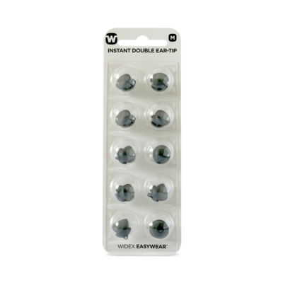 Widex EasyWear Instant Double M Ear-Tip packshot.