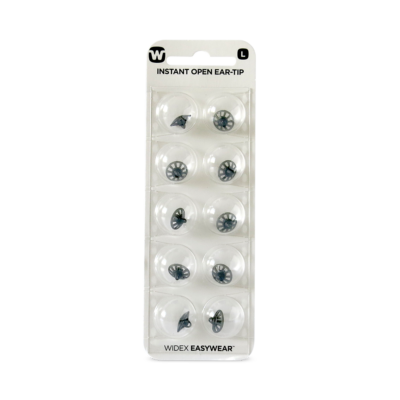 Widex EasyWear Instant Open L Ear-Tip packshot.