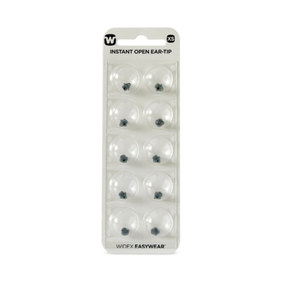 Widex EasyWear Instant Open XS Ear-Tip packshot.