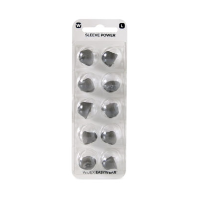 Widex EasyWear Instant Sleeve Power L Ear-Tip packshot.