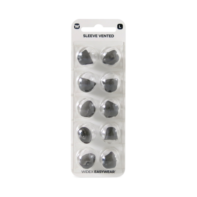 Widex EasyWear Instant Sleeve Vented L Ear-Tip packshot.
