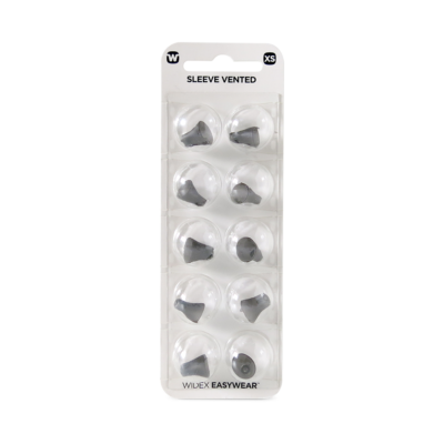 Widex EasyWear Instant Sleeve Vented XS Ear-Tip packshot.